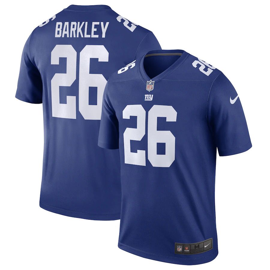 Men New York Giants #26 Saquon Barkley Nike Royal Legend NFL Jersey